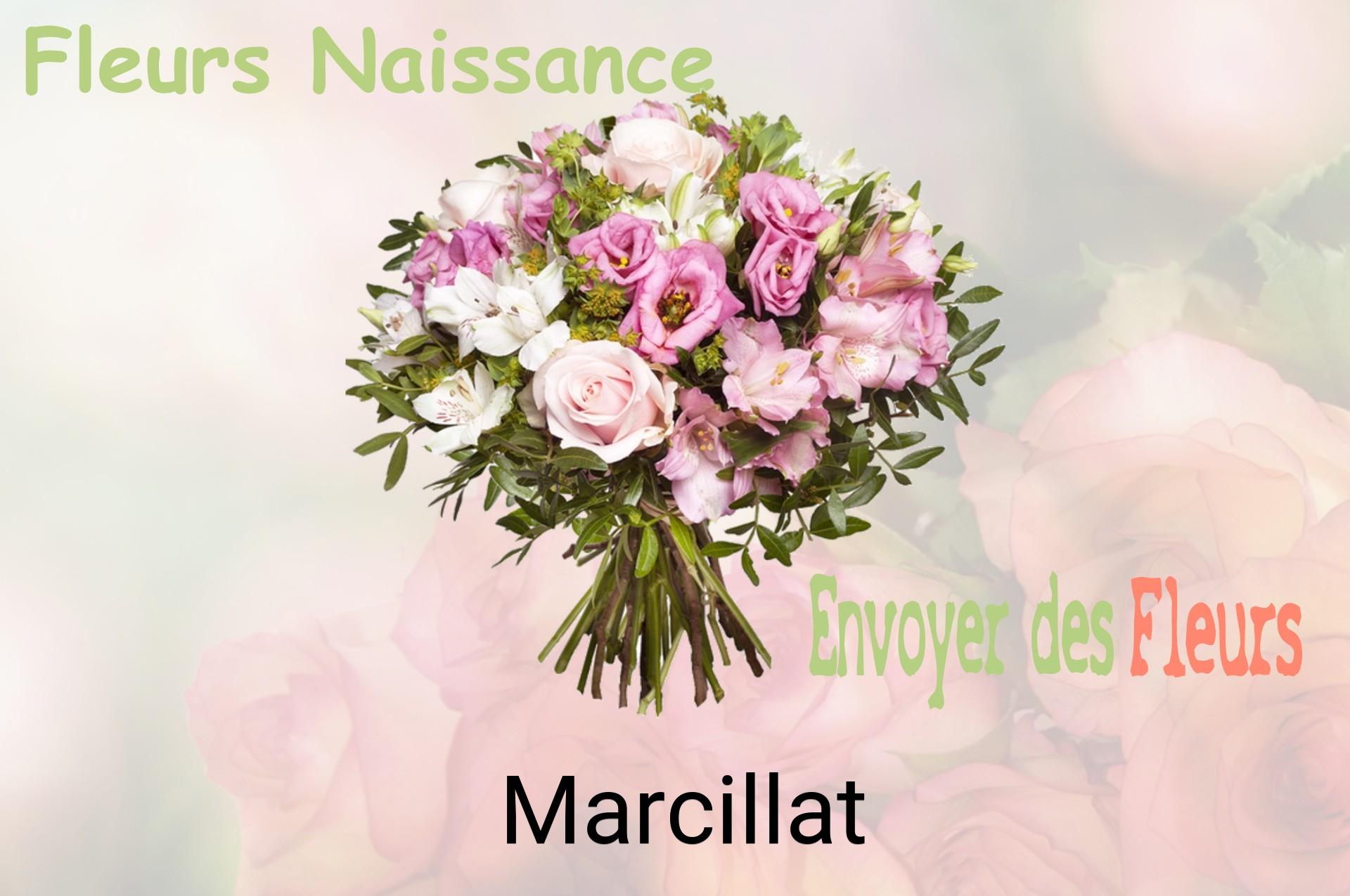 Bouquet de fleurs de naissance livré à Marcillat