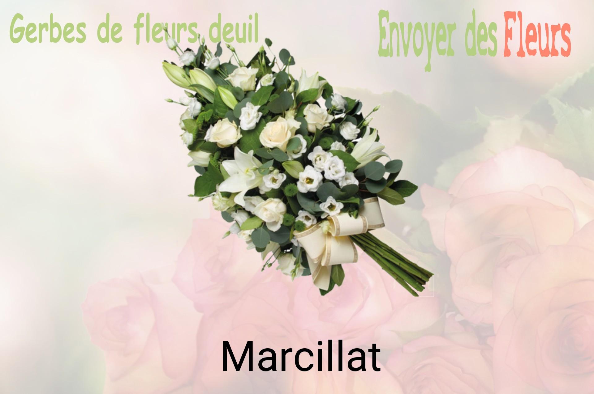 Gerbe de fleurs de deuil livrée à Marcillat
